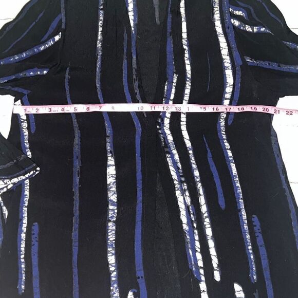 Anthropologie | Anthro Bel Kazan Blaze Striped Kimono Black Blue sz OS One Size - Picture 6 of 9